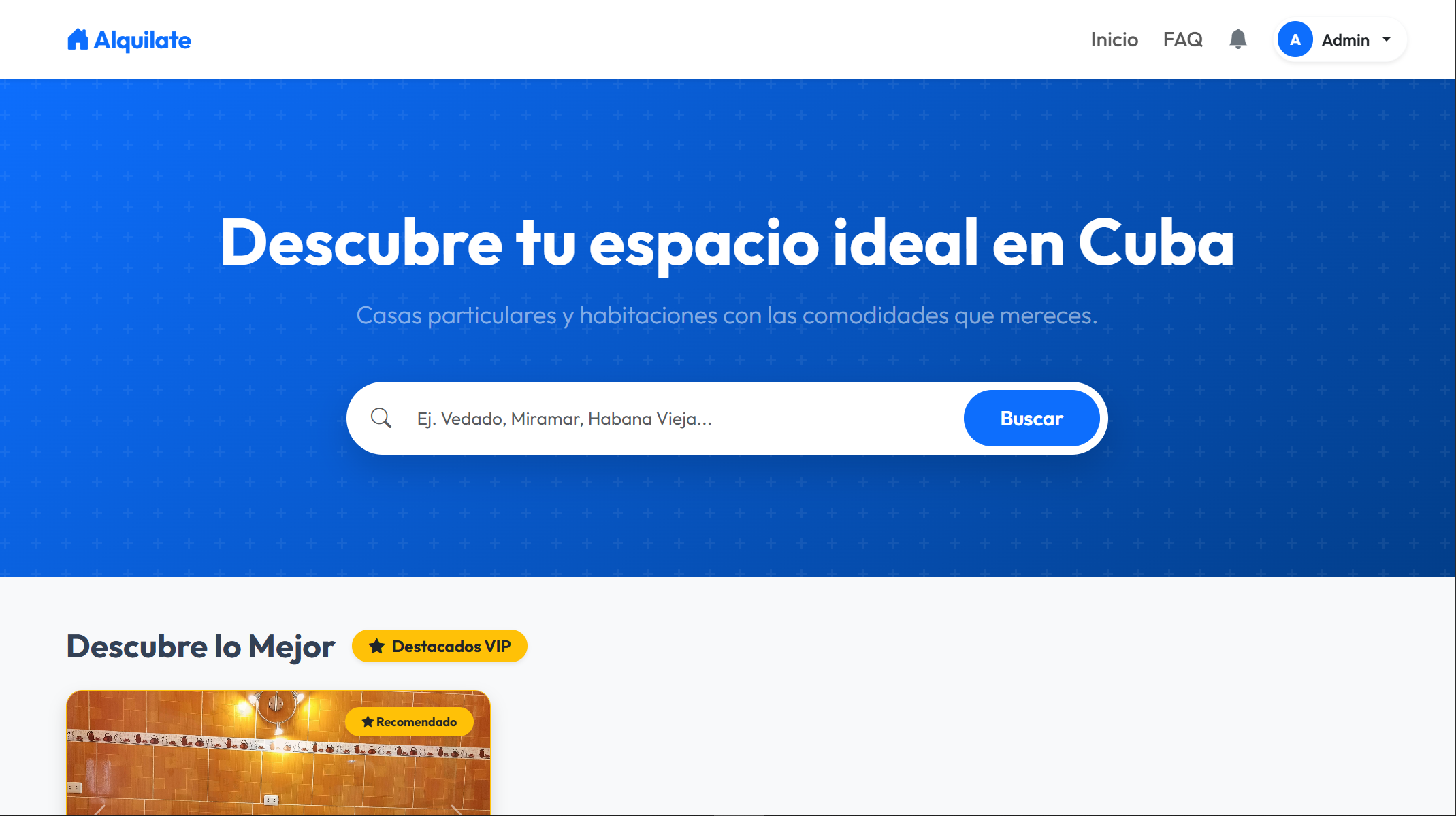 Alquílate - Plataforma de Alquileres en Cuba